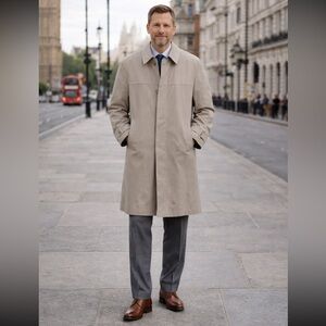 London Fog Trench Coat Rain Jacket.
